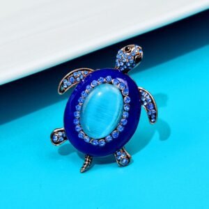 broche en forme de tortue O marin