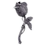 Broche Fleur Rose Ancienne