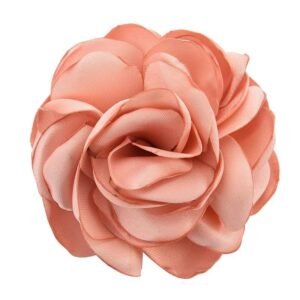 Broche Fleur Rose Corail