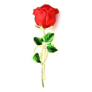 Broche Fleur Rose Fushia