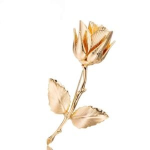 Broche Fleur Rose Or