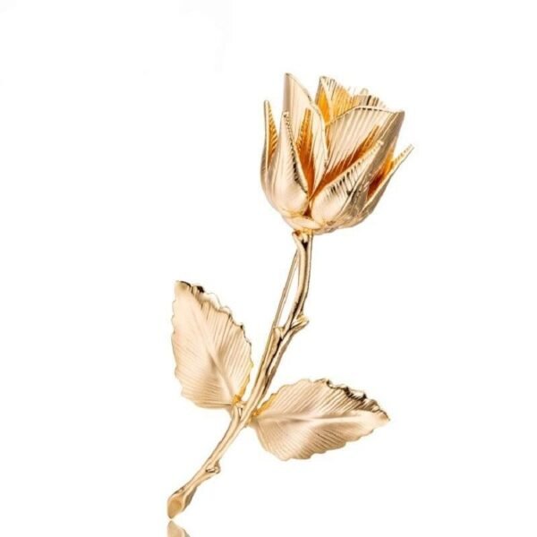 Broche Fleur Rose Or