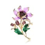 Broche Fleur Rose Persane