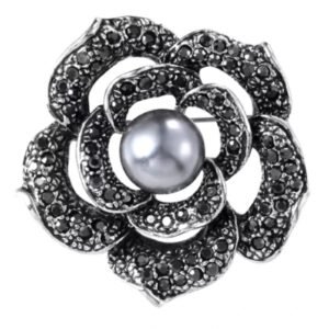 Broche Fleur Rose Vintage