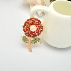 broche fleur coquelicot