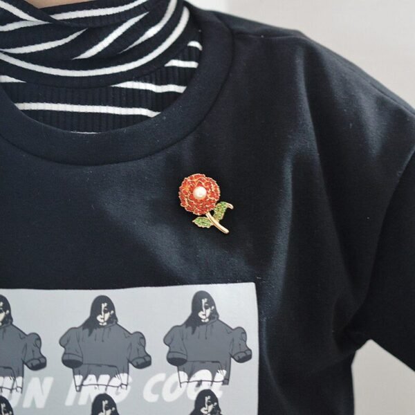 broche florale coquelicot