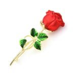broche florale rose pour vêtements