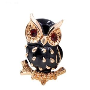 Broche Oiseau Chouette Curieuse