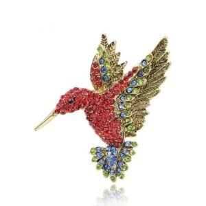 Broche Oiseau Colibri Flambant