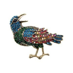 Broche Oiseau Étincelles Ardentes