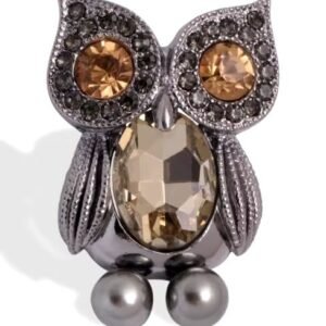 Broche Oiseau Hibou Disco