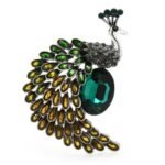 Broche Oiseau Paon Royal