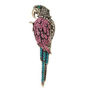 Broche Oiseau Perroquet Pomme