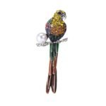 Broche Oiseau Perruche Festive