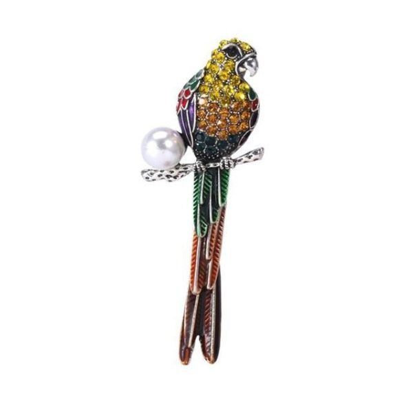 Broche Oiseau Perruche Festive