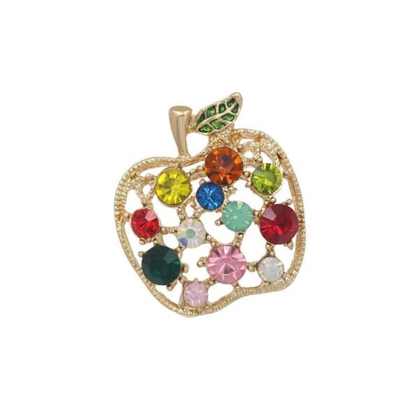 Broche Originale Pomme Colorée