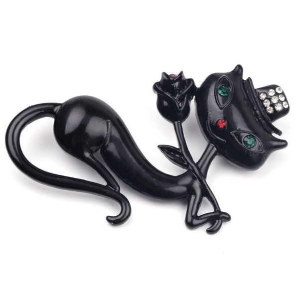 broche originale chat élégant