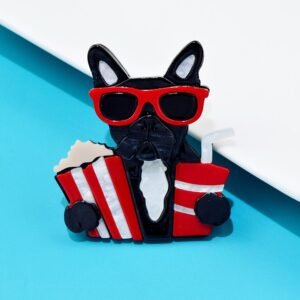 broche originale chien ciné