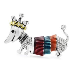 broche originale chien déstructuré