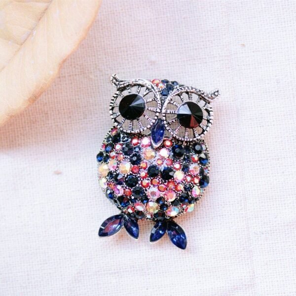 broche originale hibou brillant
