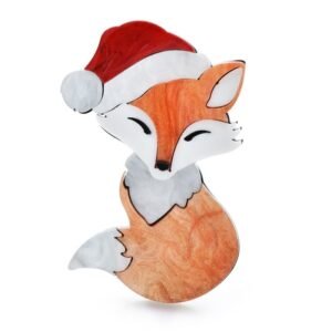 Broche Renard Papa Noël