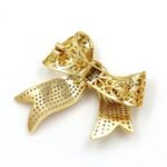 broche strass forme noeud papillon