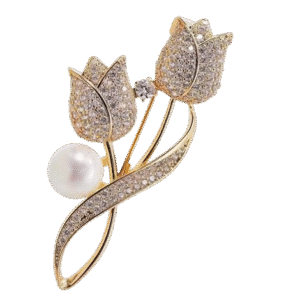 Broche Fleur Rose Ducat