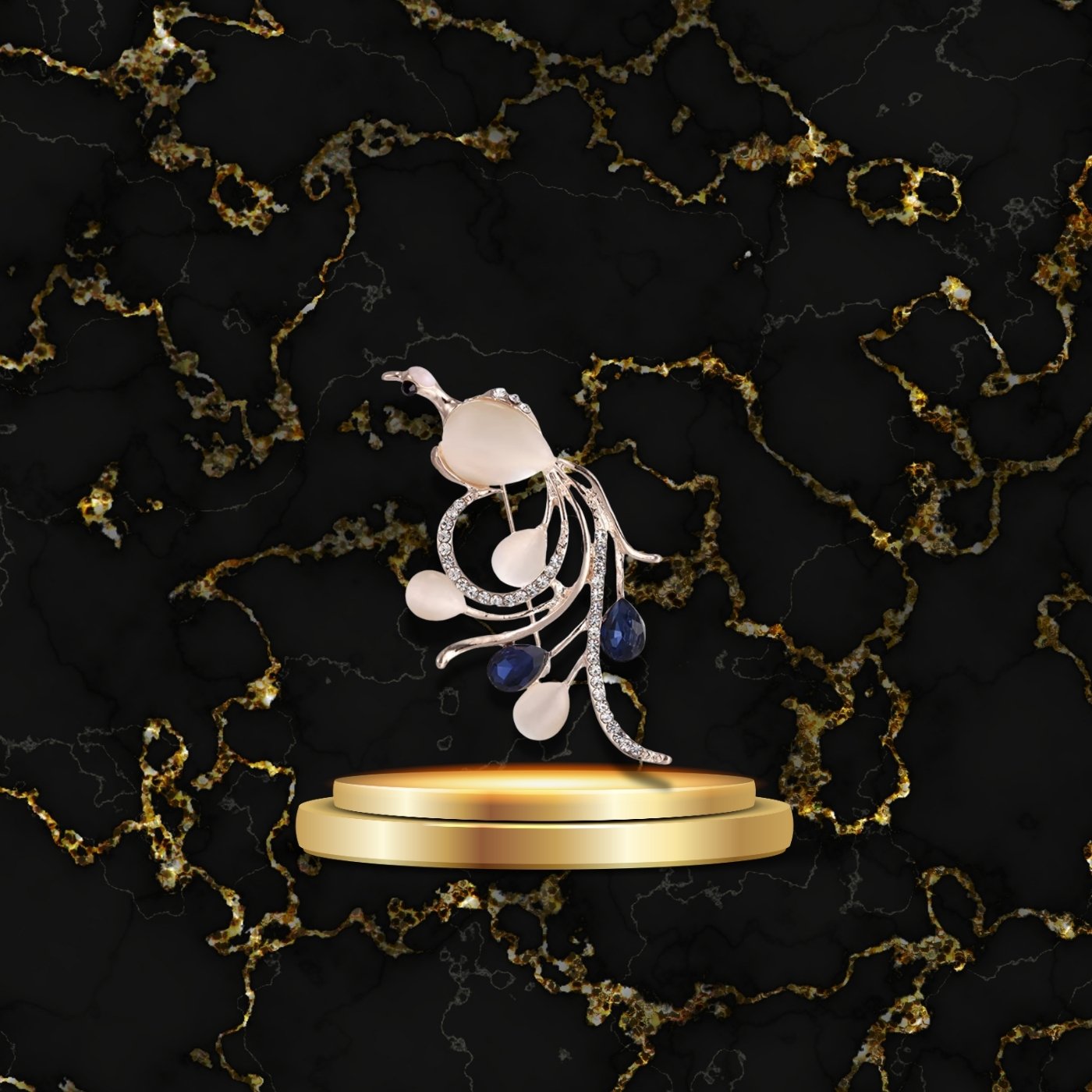 Accessoire mode broche scintillante inspiration nature