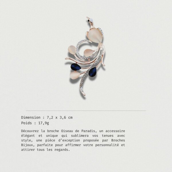Broche décorative luxueuse avec strass et perles