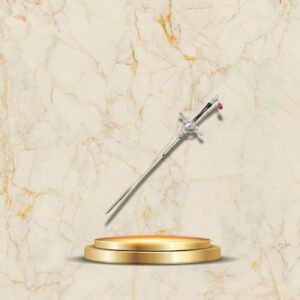 Accessoire de coiffure moderne broche cheveux design posée sur socle doré