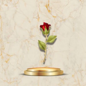 Bijou broche en forme de rose rouge, accessoire raffiné pour femme