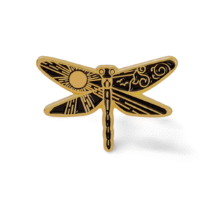 Broche Libellule Art Doré