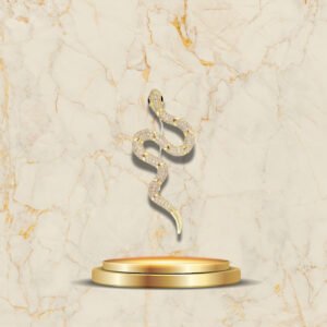 Broche Serpent bijou fantaisie doré et argenté tendance