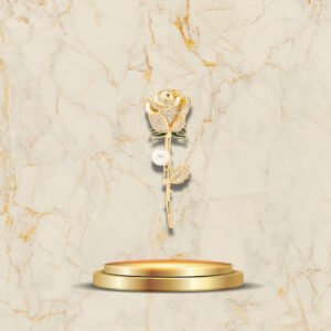 Petite Broche Strass Rose design délicat et romantique