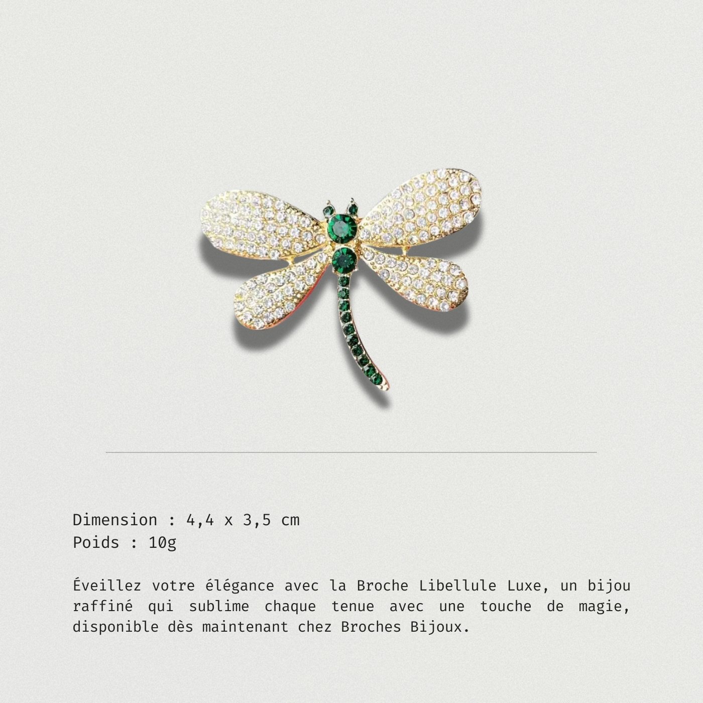 Broche Libellule Luxe - Élégance intemporelle pour événements