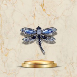 Broche Libellule Bleue​ marbre