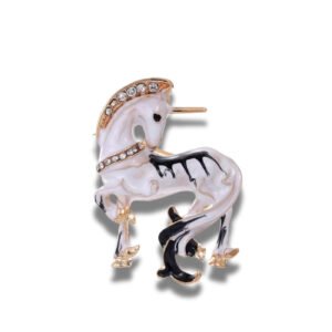 Broche Cheval Fantaisie fond blanc
