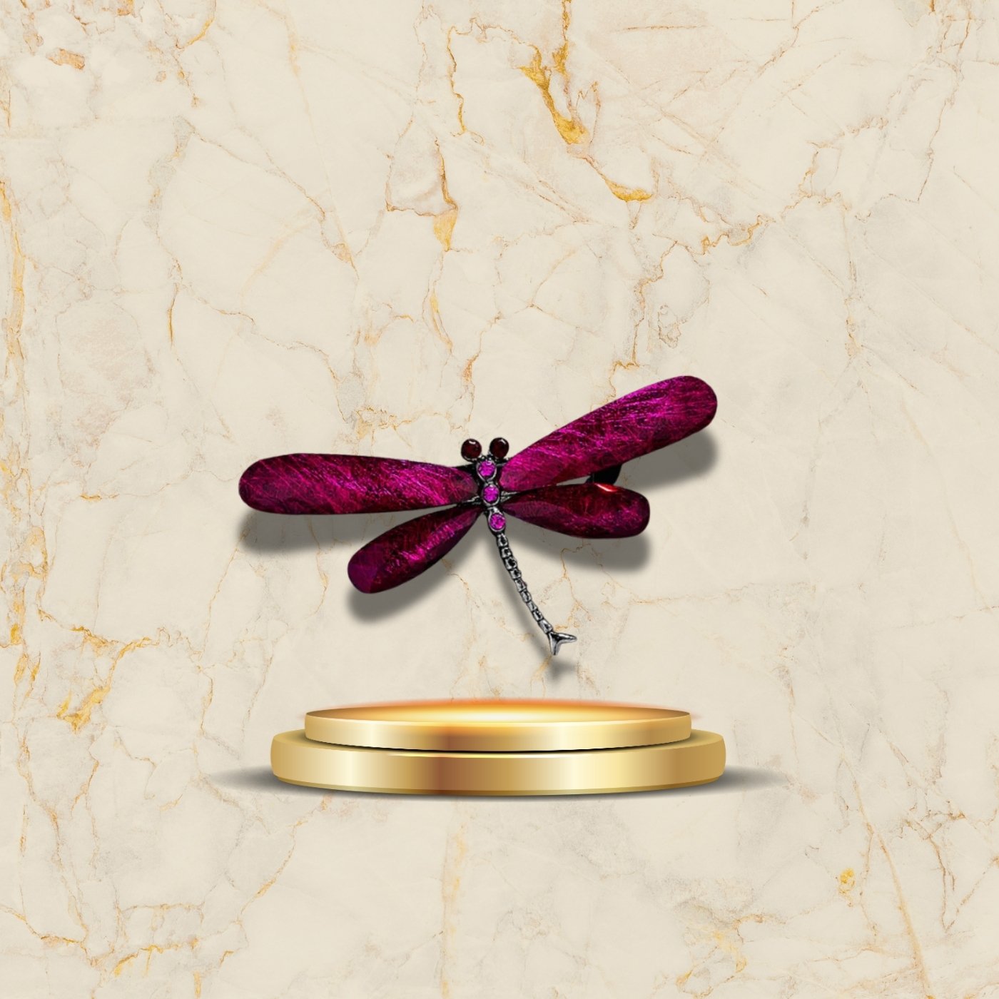 Broche libellule fantaisie design moderne pour femme