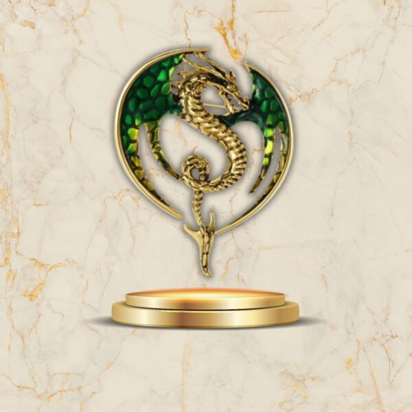 Broche dragon ancien style médiéval fantasy