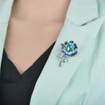 art floral broche pour vêtements femme