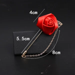 fleur en tissu rose pour broche mariage