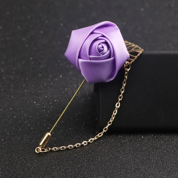 broche mariage chic fleur en tissu