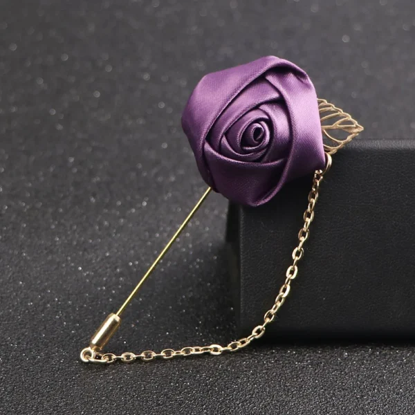fleur rose en broche pour mariage