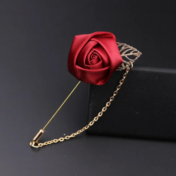 broche fleur chaude mariage rose