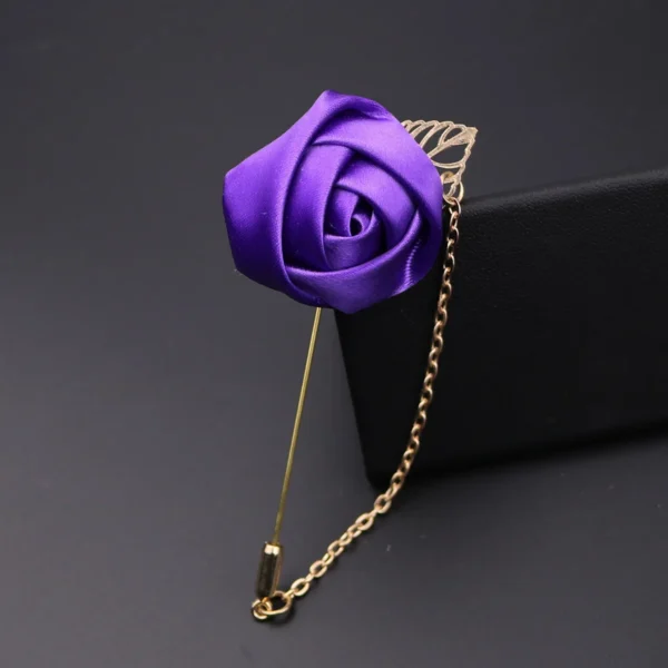 Broche Fleur Tissu Mariage Rose​ – Image 52
