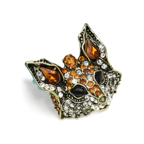 Broche Renard Strass
