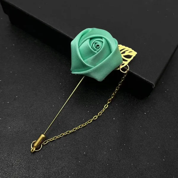 broche mariage tissu rose chic