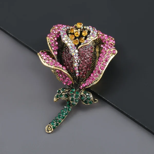 bijoux fantaisie broche rose
