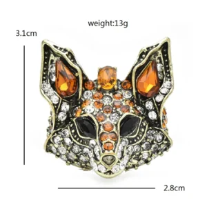 pin's renard en strass
