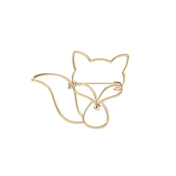 broche rétro renard